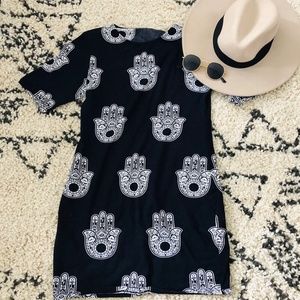 Motel Hamsa Bodycon Dress- boho